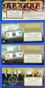 4 Different Commemorative $2 Bank Notes in Original Packaging w/CoA