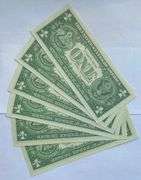 6 1957 A Unc $1 Silver Certificates