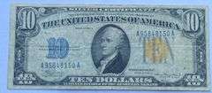 1934 A North Africa Emergency Issue $10 Silver Certificate