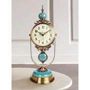 Vintage Silent Mantel Desk Clock with Pendulum