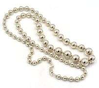 925 Sterling silver Graduated silver ball necklace