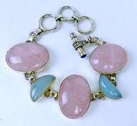 Beautiful Chunky Sterling Gemstone Bracelet