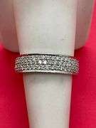 CERTIFIED 14K WHITE GOLD DIAMOND ETERNITY BAND. 2.04 CARATS