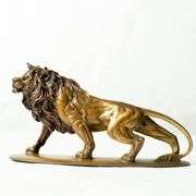 Golden Bronze Lion King Sculpture