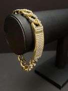 Huge 42.7 Gram Gold Plated Cuban Link Bracelet