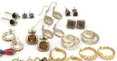 Group lot of Vintage 925 sterling silver earrings