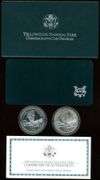 1999 Yellowstone 2-Piece Proof & BU Commemorative Set. Box/CoA