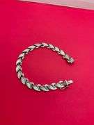 LADIES 14K WHITE GOLD LEAF STYLE BRACELET. 12.0 GRAMS