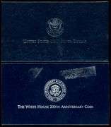 2 Different Proof Commemorative Silver Dollars w/Box & CoA: 1991 & 1992