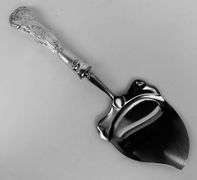 Theo. Olsen, Norway Ornate Sterling Repousse Cheese Server