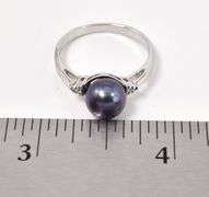 Pearl and Diamond Ring in Sterling Silver