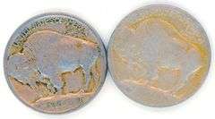 2 Different Type 1 Buffalo Nickels: 1913 & 1913-D
