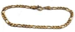 Group lot of 3 Vintage 925 sterling silver necklaces and Figaro bracelet
