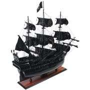 Museum-Quality Black Pearl Pirate Ship Model Fully Assembled