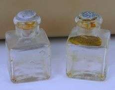 2 Early French Narcisse Figural Dice Perfume Bottles