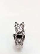 Men's Dynamic 18 Kt White Gold Plate 2 Ct VVs1 Lab Simulated Diamond Ring