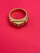 CERTIFIED MEN'S 14K GOLD AND DIAMOND RING