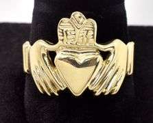 Honorable 14K Yellow Gold Claddagh Ring