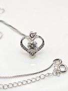 Gorgeous VVs1 White E-F Fire Mossanite Heart Pendant