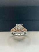 Sparkling 2.15 Ct 14 Kt White Gold Plated Engagement Ring