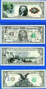 4 Different Commemorative $1 Bank Notes in Original Packaging w/CoA