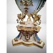 Empress Galina Romanov-Style Collectible Enameled Egg with Pewter Base