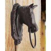 Rustic Cast Iron Horse Hammer Door Knocker