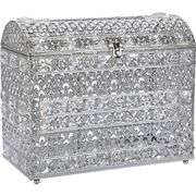 Elegant Crystal Treasure Chest Card Box
