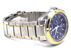 Citizen Eco drive quartz blue dial chronograph watch