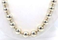 925 Sterling silver Graduated silver ball necklace