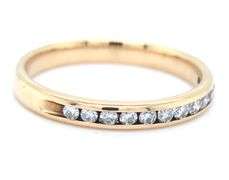 10kt Yellow gold Channel set diamond band