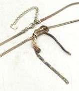 Vintage 925 sterling silver box pendant on herringbone chain necklace