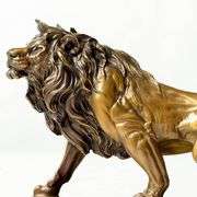 Golden Bronze Lion King Sculpture