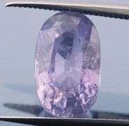 Real! 3.37ct untreated silver violet Sapphire