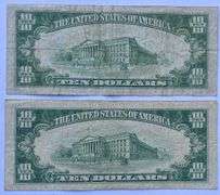 1934 A 1934 C $10 Silver Certificates