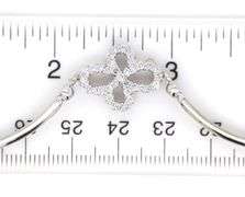 18kt White gold 1ctw diamond flower bangle bracelet