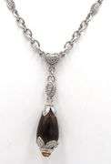 Judith Ripka smokey quartz pendant on chain