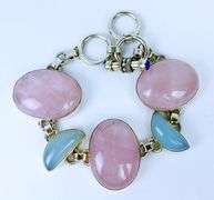 Beautiful Chunky Sterling Gemstone Bracelet