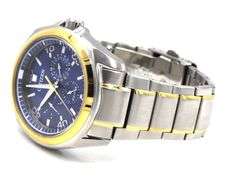 Citizen Eco drive quartz blue dial chronograph watch