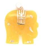 Lot of 14kt Yellow gold Jade pendants