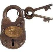 Old Sing Sing Prison Padlock Heavy Duty Cast Iron Lock and Keys