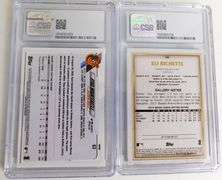 2 Graded Topps Baseball Cards, Bichette & Mountcastle