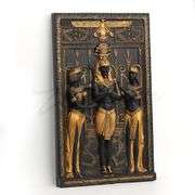 Egyptian Pharaoh With Maidens Wall Plaque