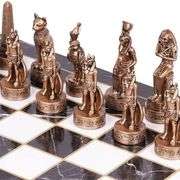 Egyptian Style Chess Set with Folding Chess Board