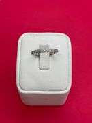 14k white gold diamond eternity band.