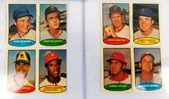 12 Vintage Baseball Stamps, Uncut