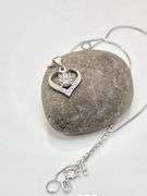 Gorgeous VVs1 White E-F Fire Mossanite Heart Pendant