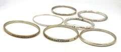 Group lot of Vintage 925 sterling silver bangles