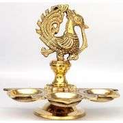 Handmade Solid Brass Peacock Tabletop 3 Tealight Candleholders