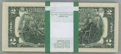 Gem CU $200 Pack of Series of 2017-A $2 Bills in Sequence (E)